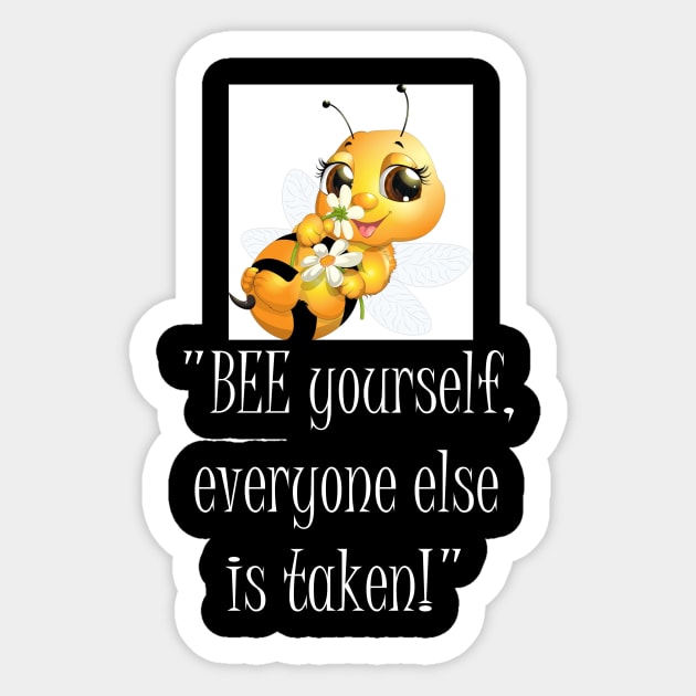 bee fun witty cool Sticker by Bookshelfsells 